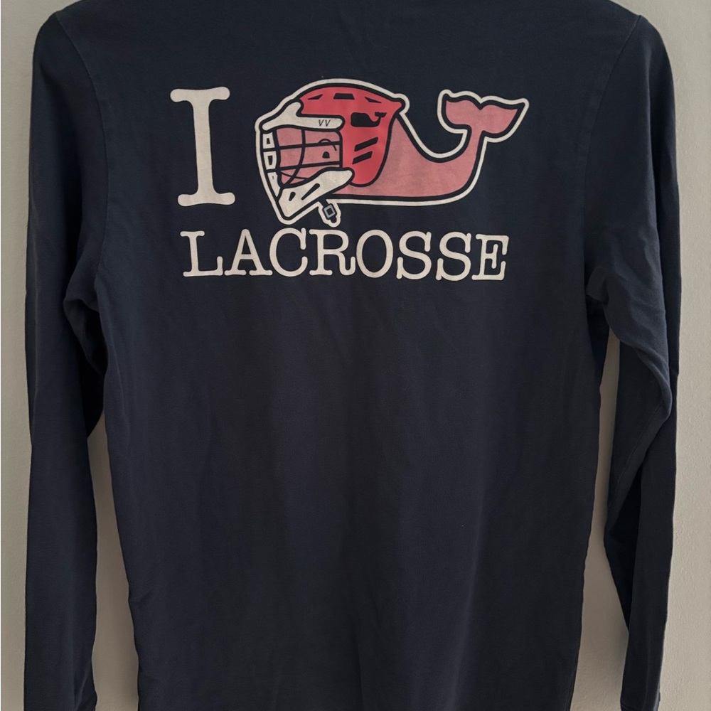Vineyard Vines Lacrosse Youth Navy Long Sleeve Shirt